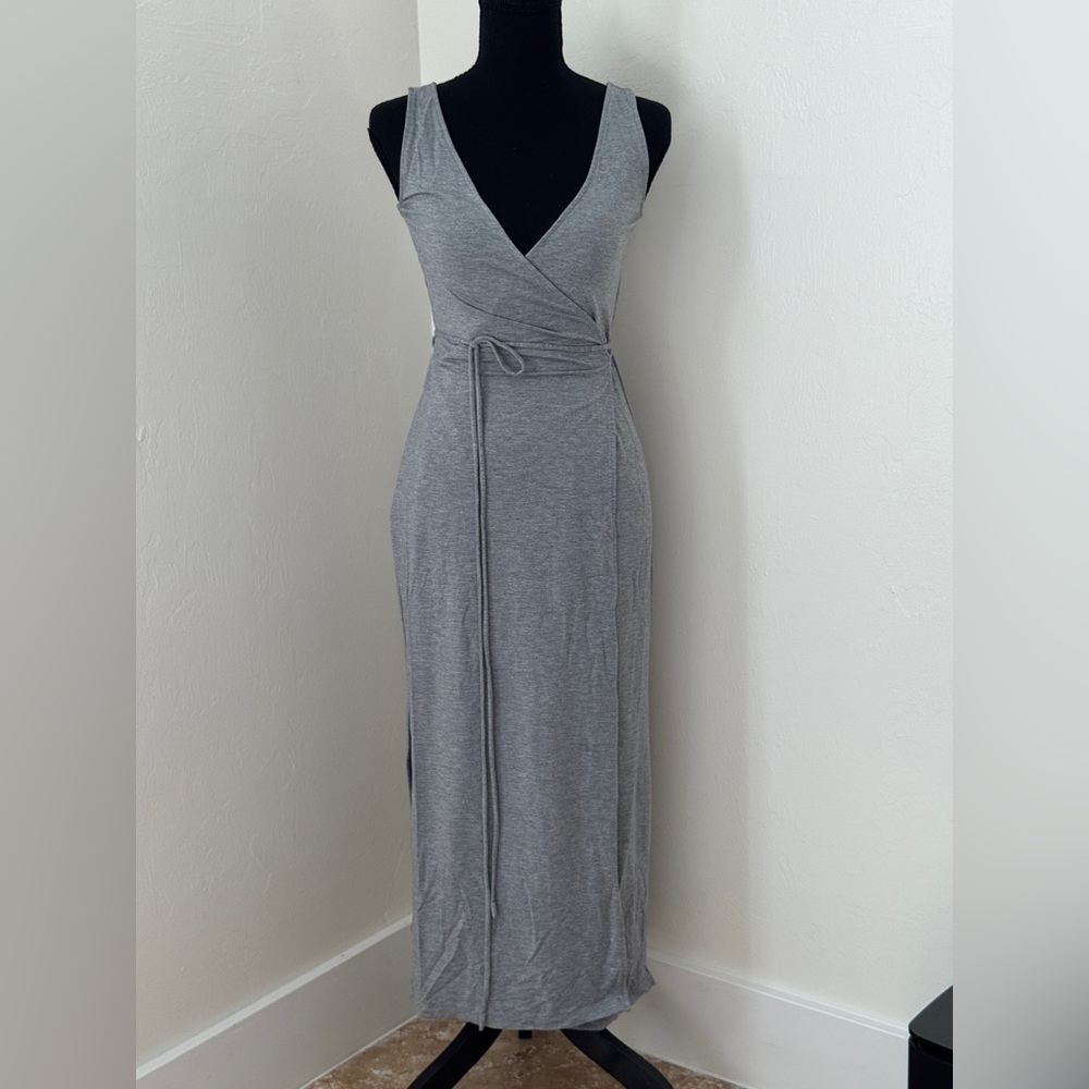 Vince Gray Wrap Maxi Dress